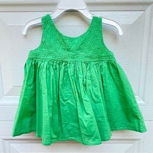 2T Gap Factory green top with eyelet detailing
